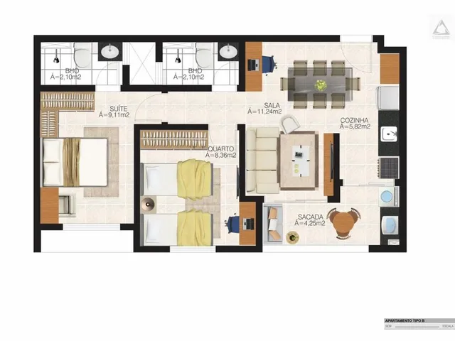 Imagem 13: Europa Premium Apartamento com 2 dormitórios