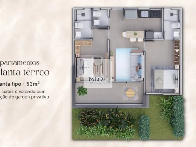 Imagem 4: AL?MAR TAIPU DE FORA Apartamentos á Venda 2 Suítes Varanda Opção de Garden