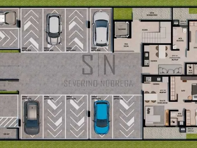 Imagem 6: ? Apartamento à Venda – Bancários (Próximo às Três Ruas) C/Elevador, Piscina