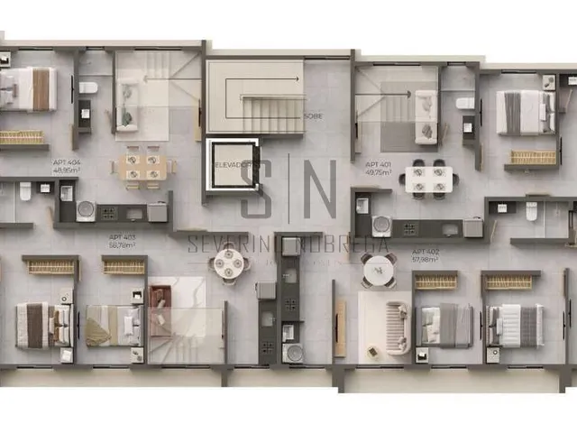 Imagem 5: Bancários 3 Ruas Com Elevador,Piscina ,Esp/Gourmet 63m² 3Quartos,1Suíte, 01 Vaga