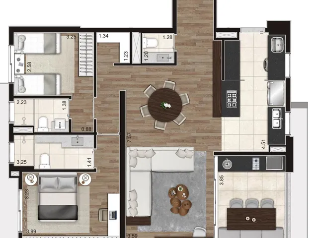 Imagem 10: 0 Apartamento com 3 dormitórios