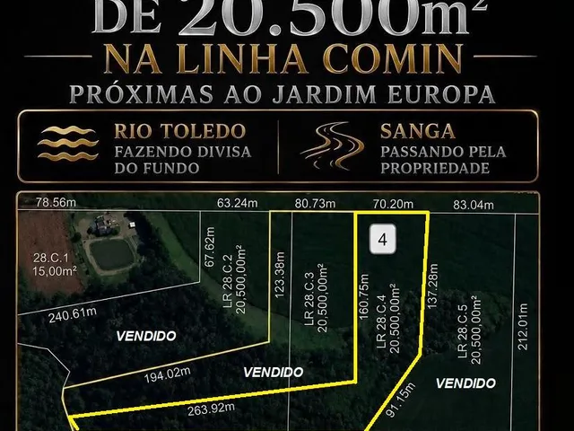 Imagem: Chácara de 20.500M² na Linha Comin a 3Km