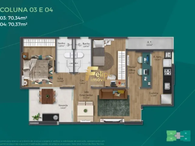 Imagem 2: NOVO EMPREENDIMENTO SURGINDO! APARTAMENTO DE 03 QUARTOS, SENDO 01 SUÍTE, LAZER COMPLETO