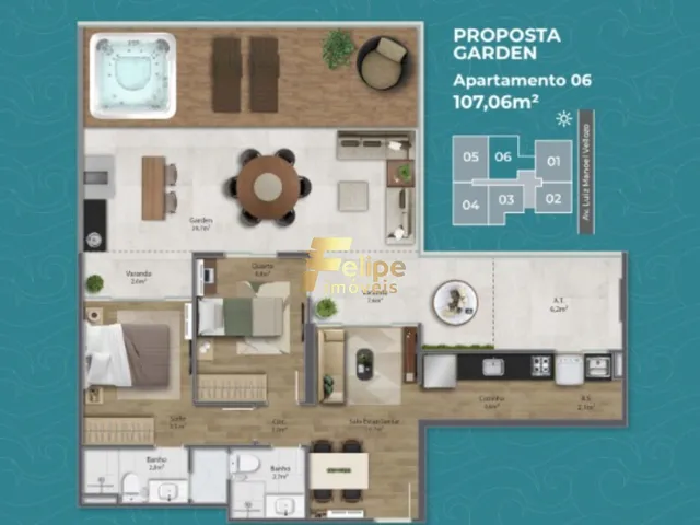 Imagem 11: NOVO LANÇAMENTO! APARTAMENTO DE 02 QUARTOS, SENDO 01 SUÍTE, LAZER COMPLETO DE CLUBE, À