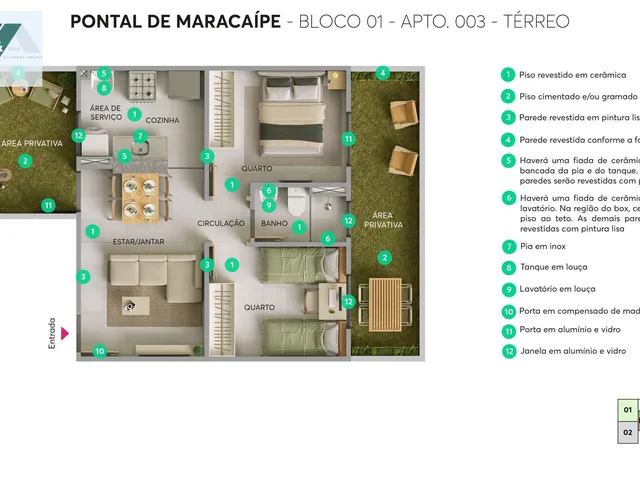 Imagem 8: Apartamento Padrão PONTAL DE MARACAIPE MRV