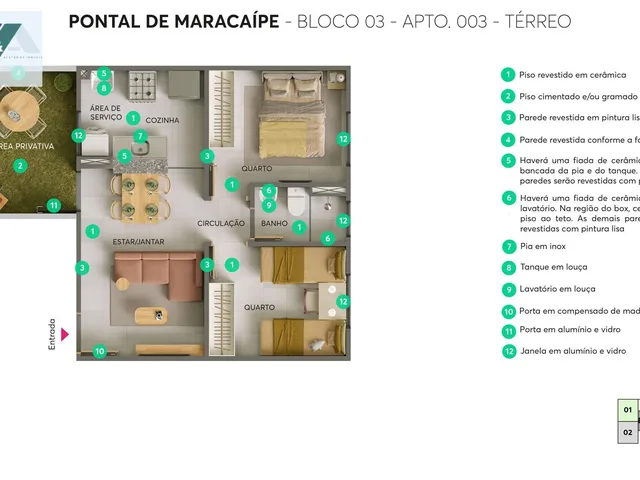 Imagem 3: Apartamento Padrão PONTAL DE MARACAIPE MRV