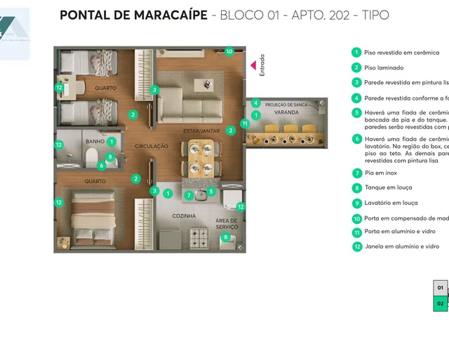 Imagem 14: Apartamento Padrão PONTAL DE MARACAIPE MRV