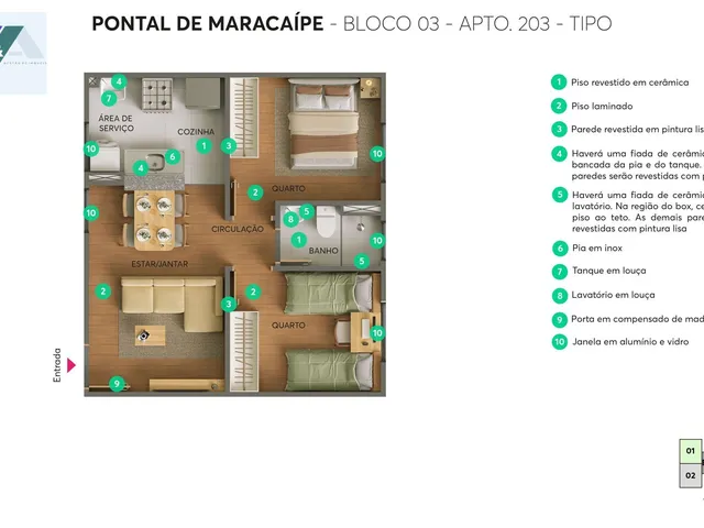 Imagem 9: Apartamento Padrão PONTAL DE MARACAIPE MRV