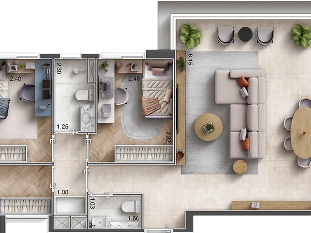 Imagem 13: Fontelo Apartamento com 3 dormitórios