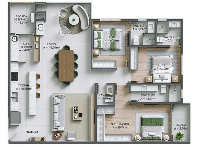 Imagem 11: Brava Riserva Apartamento com 3 dormitórios