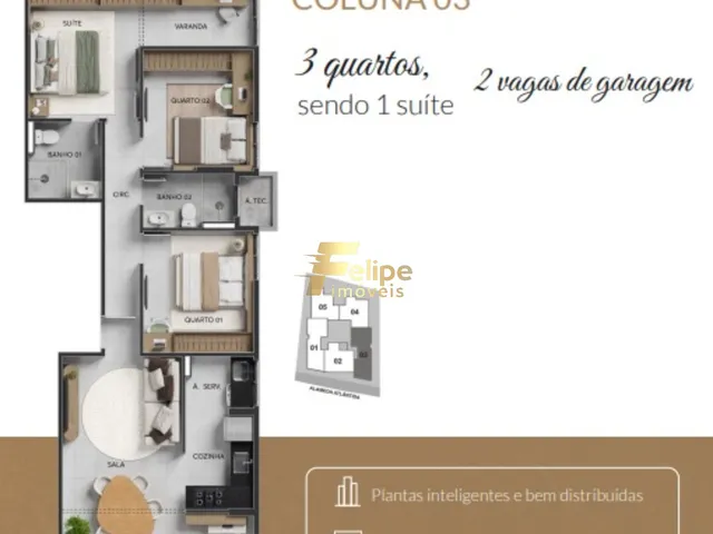 Imagem 6: LANÇAMENTO IMOBILIÁRIO! APARTAMENTO DE 02 QUARTOS, SENDO 01 SUÍTE, LAZER