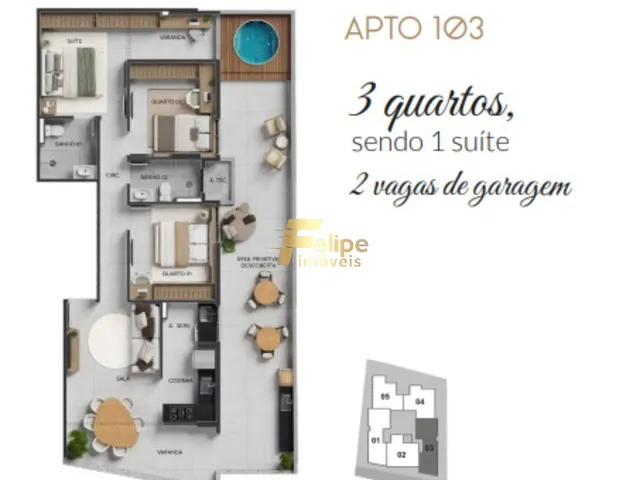Imagem 16: LANÇAMENTO IMOBILIÁRIO! APARTAMENTO DE 02 QUARTOS, SENDO 01 SUÍTE, LAZER