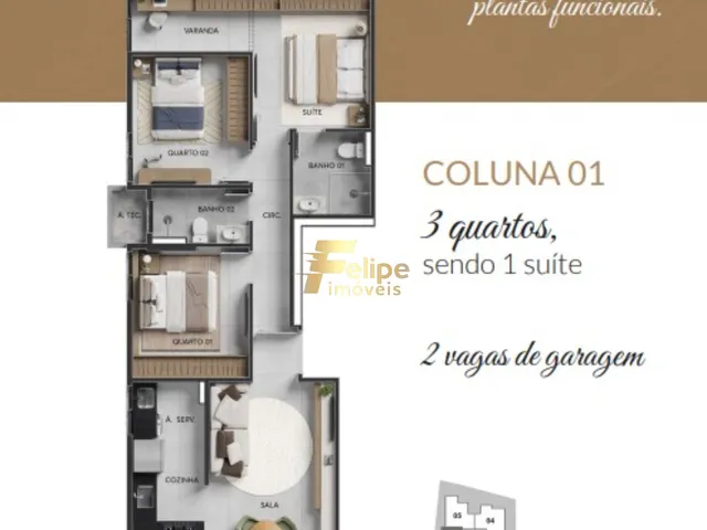 Imagem 10: MAIS NOVO LANÇAMENTO SURGINDO! APARTAMENTO DE 03 QUARTOS, SENDO 01 SUÍTE, LAZER