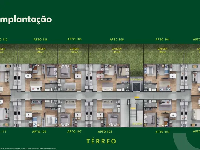 Imagem 11: Apartamento com 2 Dormitórios À Venda com 51.11M² por R$ 360.990,00 no Bairro Jardim Amélia - Pinhais / Pr