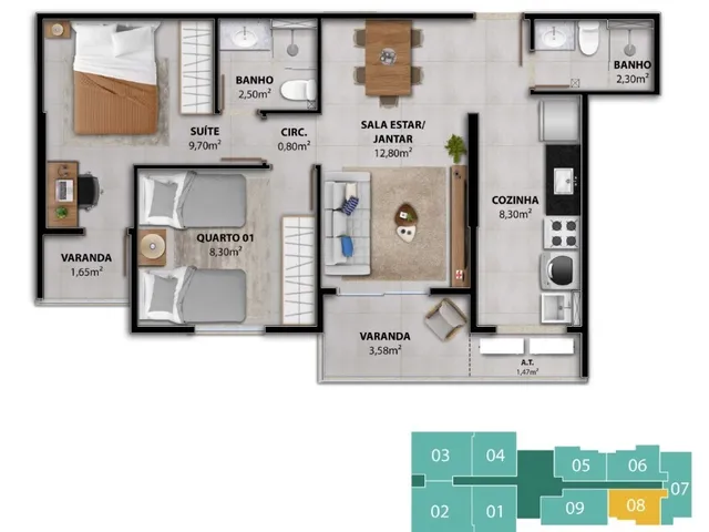 Imagem 5: Lumina Apartamento com 2 dormitórios