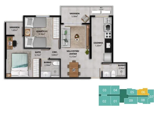 Imagem 6: Lumina Apartamento com 2 dormitórios