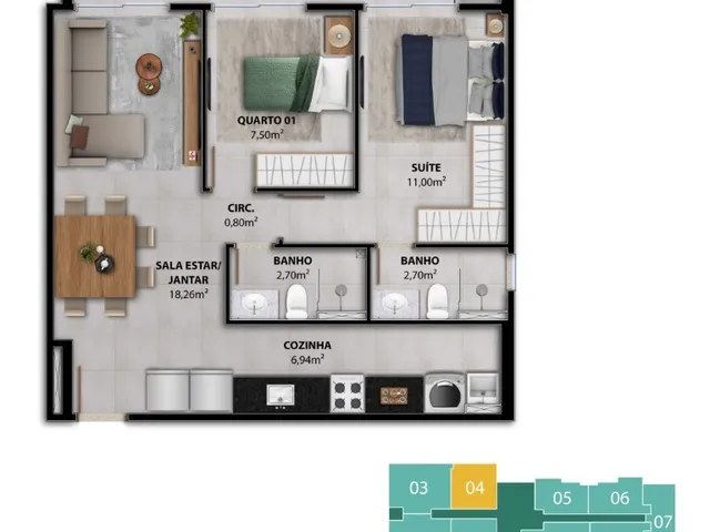 Imagem 7: Lumina Apartamento com 2 dormitórios