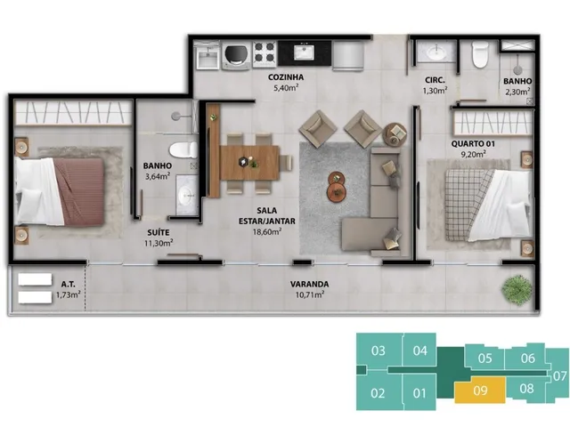 Imagem 10: Lumina Apartamento com 2 dormitórios