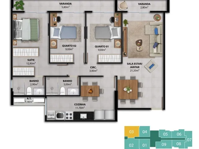 Imagem 11: Lumina Apartamento com 2 dormitórios