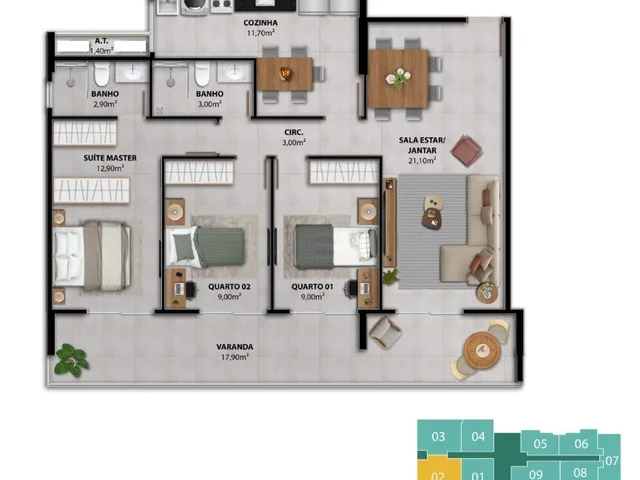 Imagem 12: Lumina Apartamento com 2 dormitórios