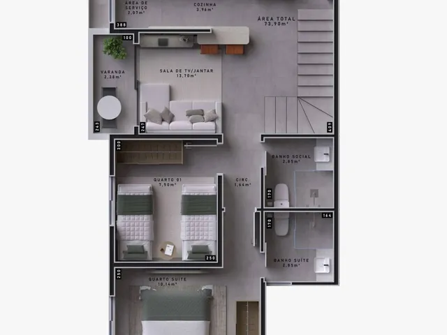 Imagem 2: Apartamento Duplex À Venda em Montes Claros