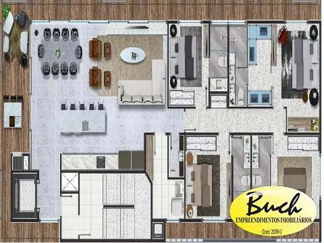 Imagem 4: Apartamento - Venda - Bairro Gloria - Buch Im Oveis - Imoveis Joinville