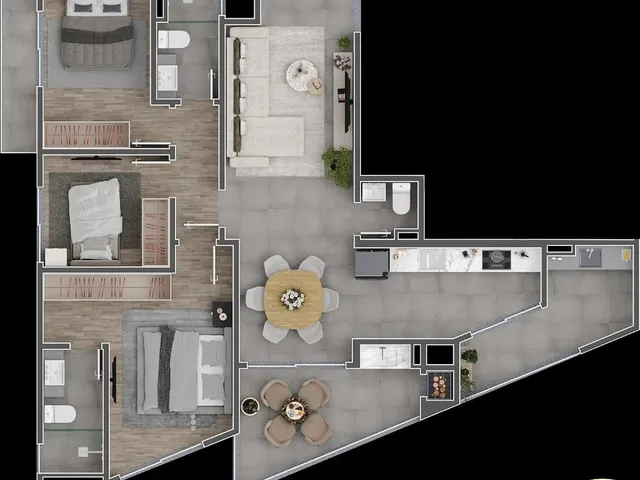 Imagem 11: Apartamento À Venda no Saguaçu, Joinville-Sc: 3 Quartos, 1 Suíte, 3 Salas, 3 Banheiros, 2 Vagas de Garagem, 91,82 M²