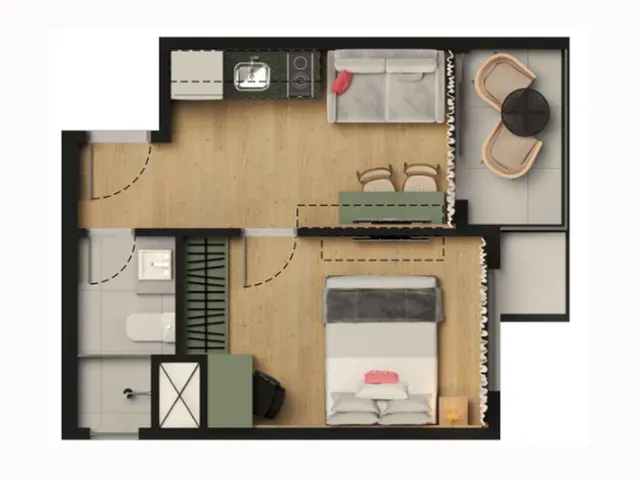 Imagem 2: Athos Cabral Apartamento com 1 dormitório