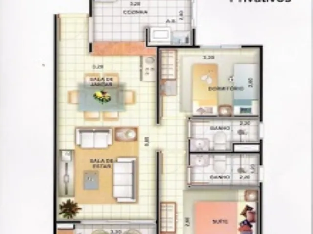 Imagem 2: 0 Apartamento com 2 dormitórios