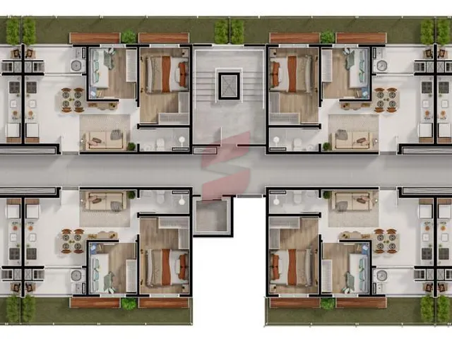Imagem 9: Apartamento com 2 Dormitórios À Venda por R$ 285.410,90 no Bairro Capela Velha - Araucária / Pr