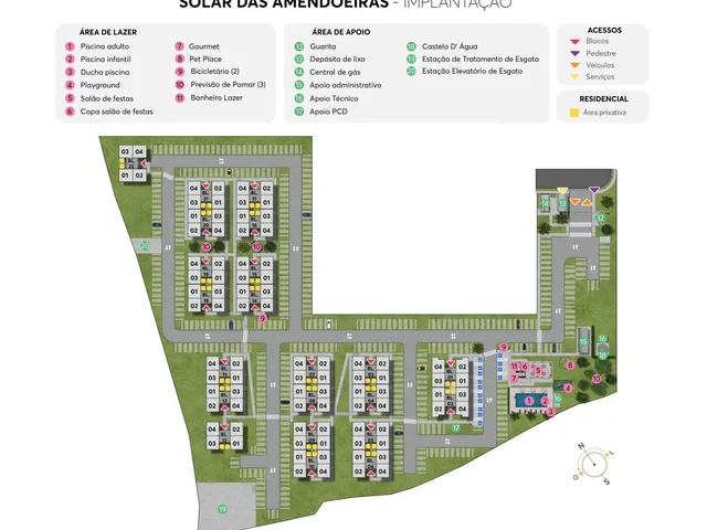 Imagem 10: Apartamento À Venda, no Solar das Amendoeiras em Camaçari, Abrantes, com 2 Quartos, 42,65M²