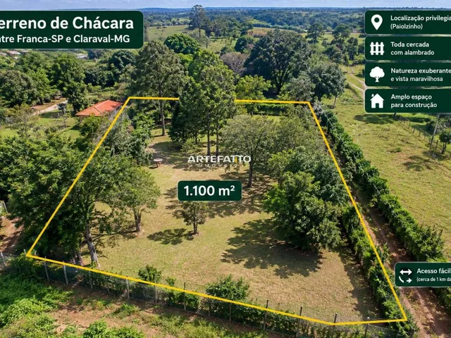 Imagem 1: Terreno de Chácara À Venda Entre Franca-Sp e Claraval-Mg