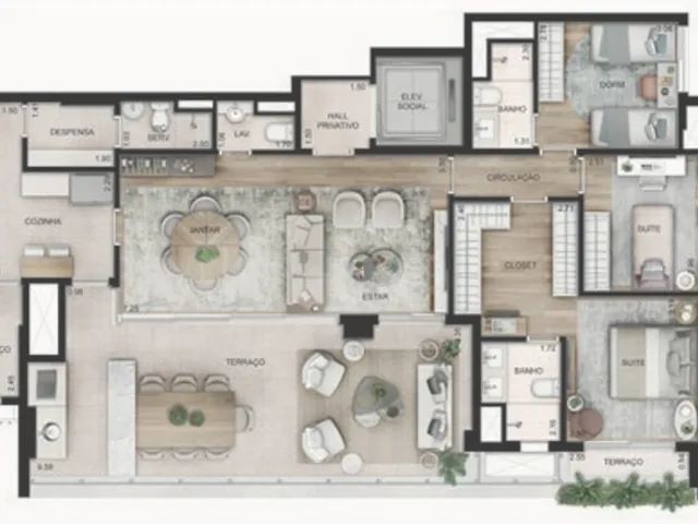 Imagem 3: Apartamento em Perdizes 4 Dormitórios - 3 Suítes 2 Vagas Alto Padrão de Acabamento Lazer Completo
