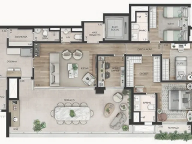 Imagem 11: Apartamento em Perdizes 4 Dormitórios - 3 Suítes 2 Vagas Alto Padrão de Acabamento Lazer Completo