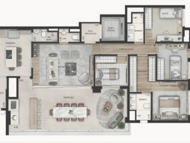 Imagem 12: Apartamento em Perdizes 4 Dormitórios - 3 Suítes 2 Vagas Alto Padrão de Acabamento Lazer Completo