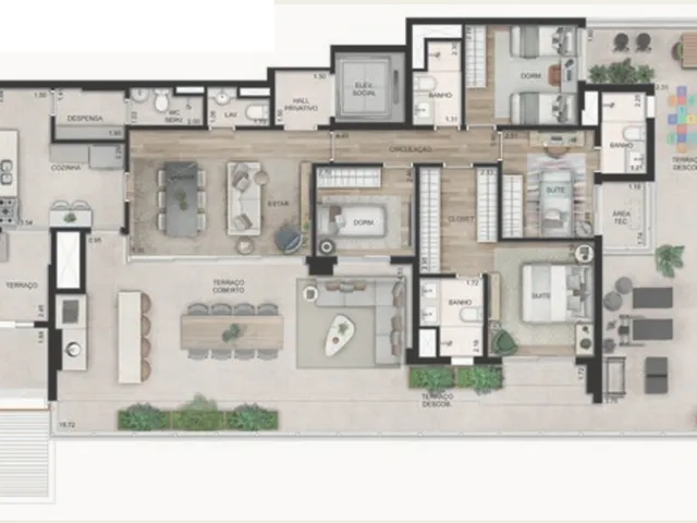 Imagem 4: Apartamento em Perdizes 4 Dormitórios - 3 Suítes 2 Vagas Alto Padrão de Acabamento Lazer Completo