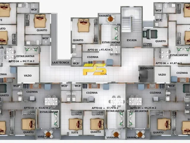 Imagem 7: Apartamento com 3 Quartos À Venda em Cabedelo Por: 460.000,00