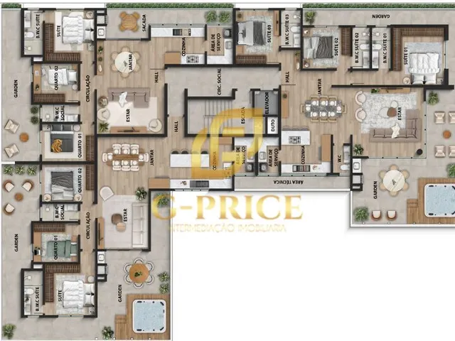 Imagem 13: Lindíssimo Apartamentos de Alto Padrão com Vista para o Mar 100 Mts da Praia