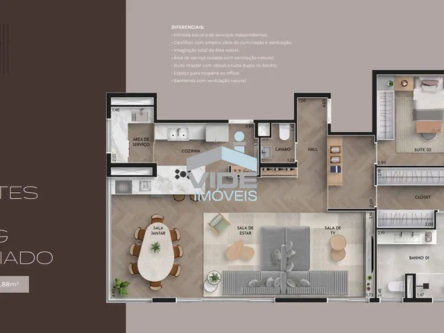 Imagem 9: Vivio Cambuí | Cambuí | 3 / 2 Suítes | Duplex