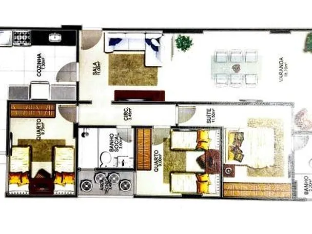 Imagem 2: 0 Apartamento com 2 dormitórios