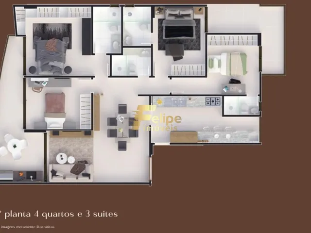 Imagem 13: Luxoso Apartamento de 04 Quartos e 03 Suítes em Jardim Camburi, Vitória/Es