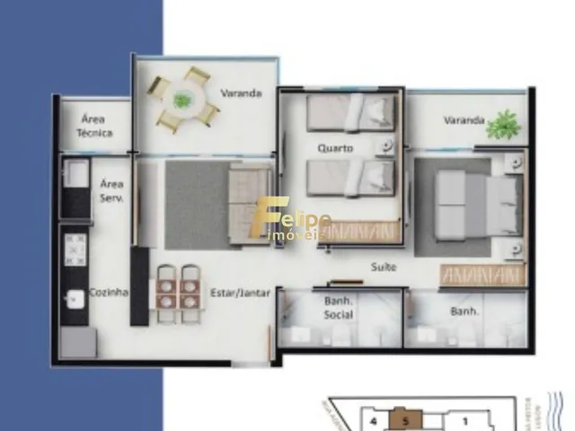 Imagem 2: Lindo Apartamento de 02 Quartos, Sendo 01 Suíte, Lazer Completo, À Venda em Muquiçaba, Guarapari/Es!