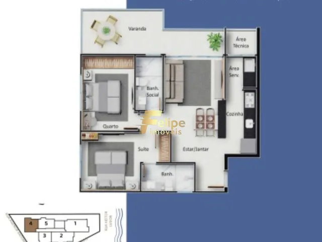Imagem 3: Lindo Apartamento de 02 Quartos, Sendo 01 Suíte, Lazer Completo, À Venda em Muquiçaba, Guarapari/Es!
