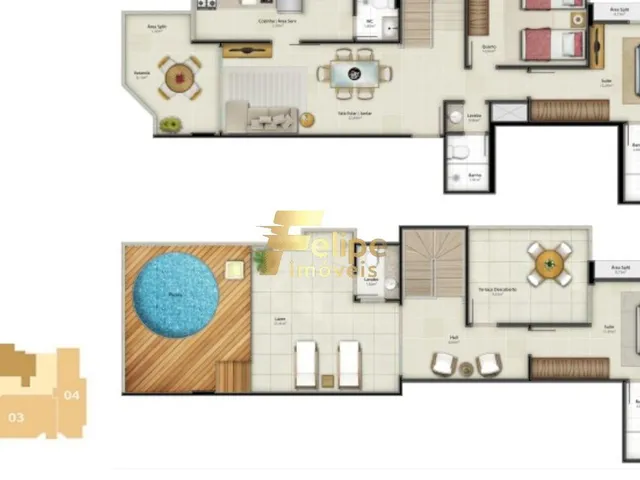 Imagem 3: Excelente Apartamento de 03 Quartos, com Área de Lazer Completa, Bem Localizado, À Venda em Itapuã, Vila Velha/Es!