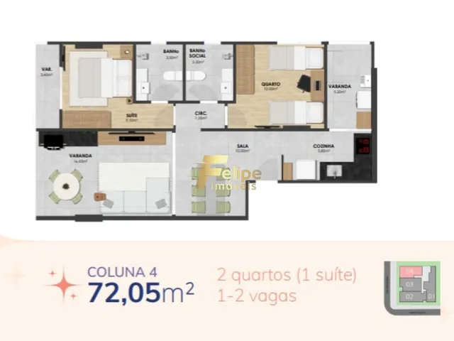 Imagem 4: 0 Apartamento com 2 dormitórios