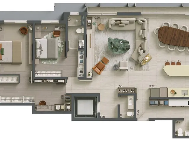 Imagem 2: Arte Batel Apartamento com 3 dormitórios