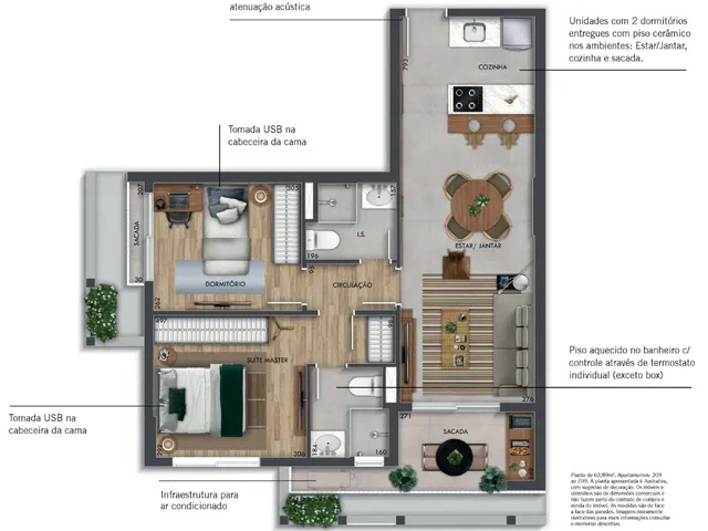 Imagem 10: Hall Design Apartamento com 2 dormitórios
