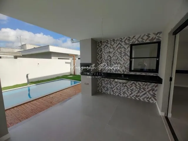 Imagem 2: Casa Nova, 4 Suítes, Piscina Privativa, em Condomínio Portaria Clube C/ Academia no Retorno do Shopping Busca Vida