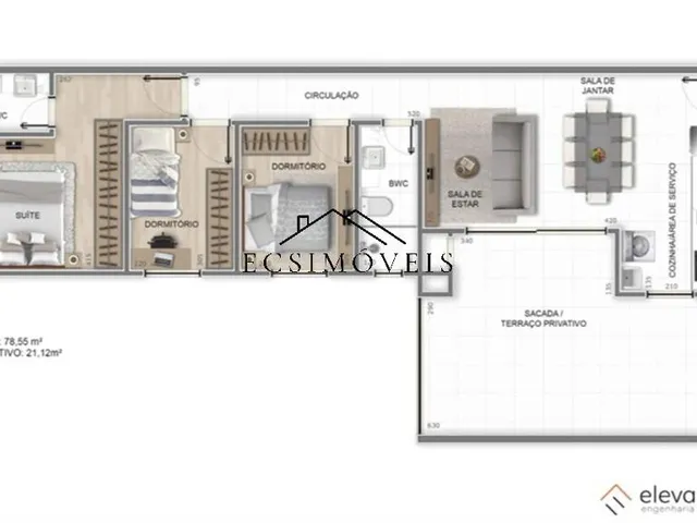 Imagem 5: 0 Apartamento com 2 dormitórios