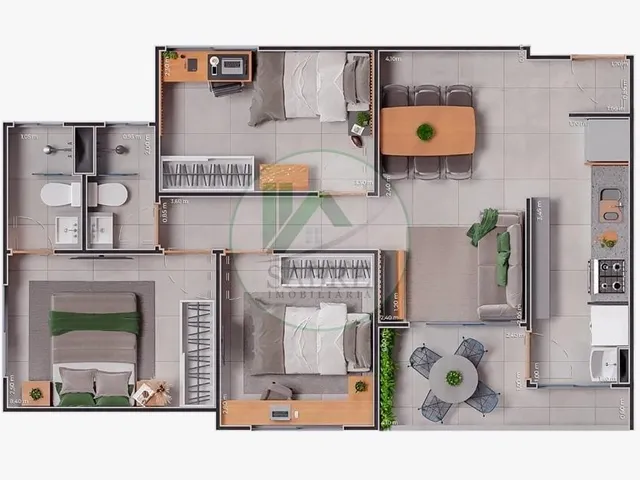 Imagem 12: Apartamentos 3 Quartos a Venda no Bairro Ponta Negra Manaus